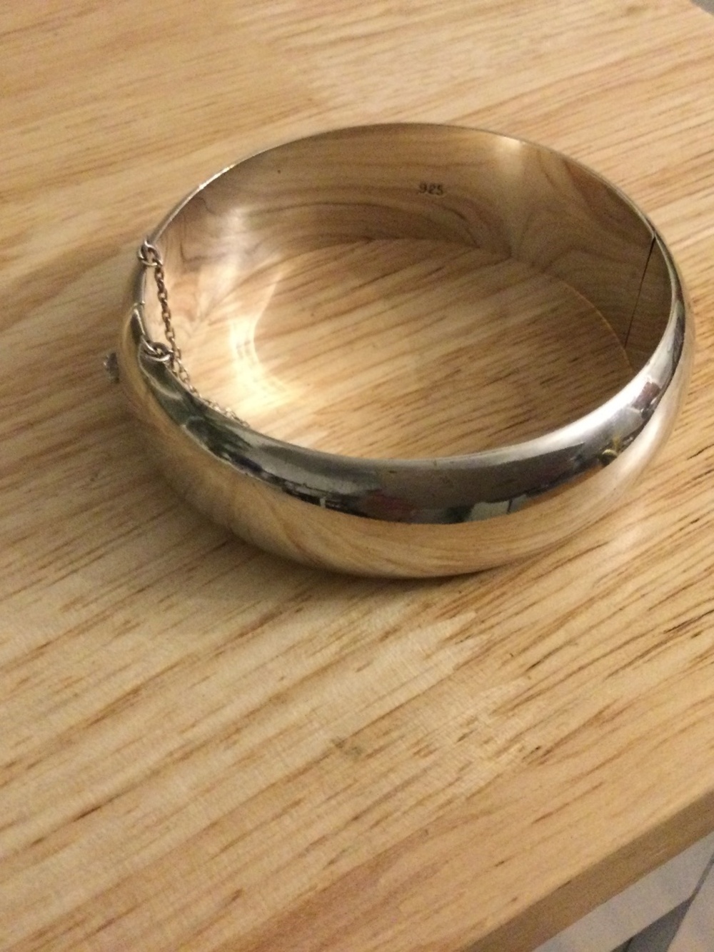 Stunning 925 Sterling Silver 1” Wide Bracelet